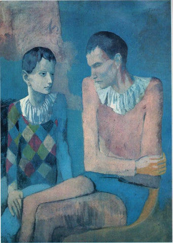 Acrobat Et Jeune Arlequin - Framed Prints by Pablo Picasso