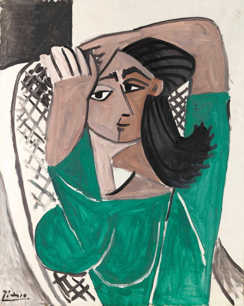 Femme Se Coiffant -Pablo Picasso - Canvas Prints