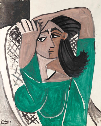 Femme Se Coiffant -Pablo Picasso - Framed Prints