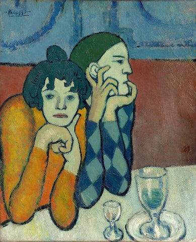 Pablo Picasso - Les Deux Saltimbanques - Harlequin And His Companion - Posters