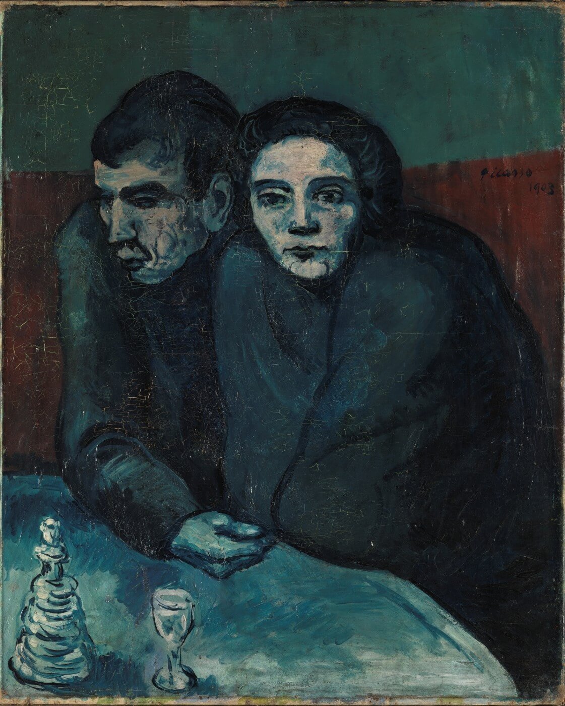 Pablo Picasso - Poor Couple In A Cafe 1903 - Art Prints by Pablo