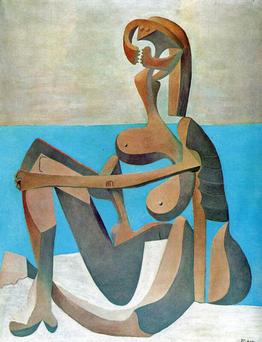 Pablo Picasso - Baigneuse Assise - Seated Bather - Posters by Pablo Picasso