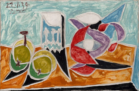 Still Life Fruits And Pitcher - Large Art Prints by Pablo Picasso