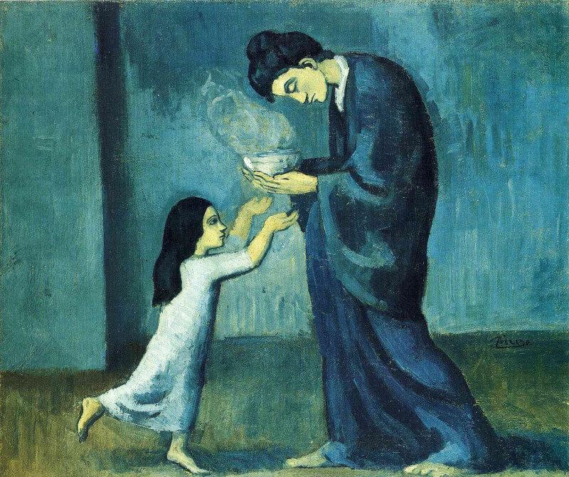 Pablo Picasso - La Soup - The Soup - Art Prints by Pablo Picasso