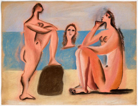 Pablo Picasso - Les Trois baigneuses - Three Bathers - Posters by Pablo Picasso