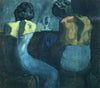 Two Women Sitting At A Bar - Art Prints