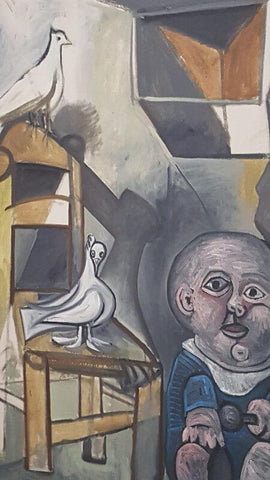 Untitled (A Man With A Pigeon) - Posters by Pablo Picasso