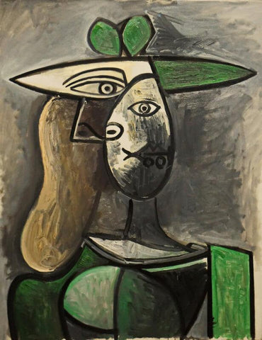 Woman In A Green Hat, 1947 - Framed Prints