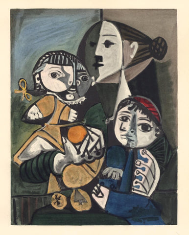 Francoise,Claude And Paloma by Pablo Picasso
