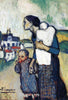 The Mother Leading Two Children (La Madre Que Lleva A Dos Hijos) -  Pablo Picasso - Canvas Prints