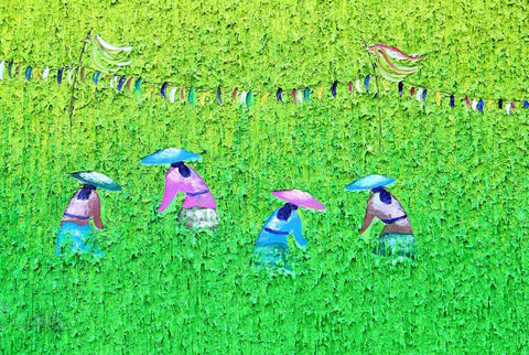 Paddy Fields In Saigon - Contemporary Art Painting - Canvas Prints