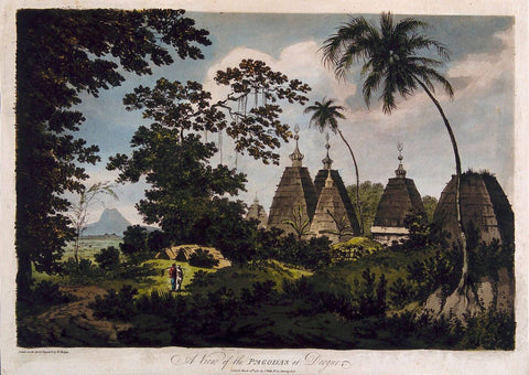 Pagodas at Deogar -  William Hodges c 1787 - Vintage Orientalist Painting of India - Canvas Prints by William Hodges