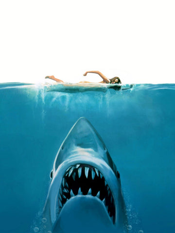 Painting - Jaws - Hollywood Collection - Framed Prints