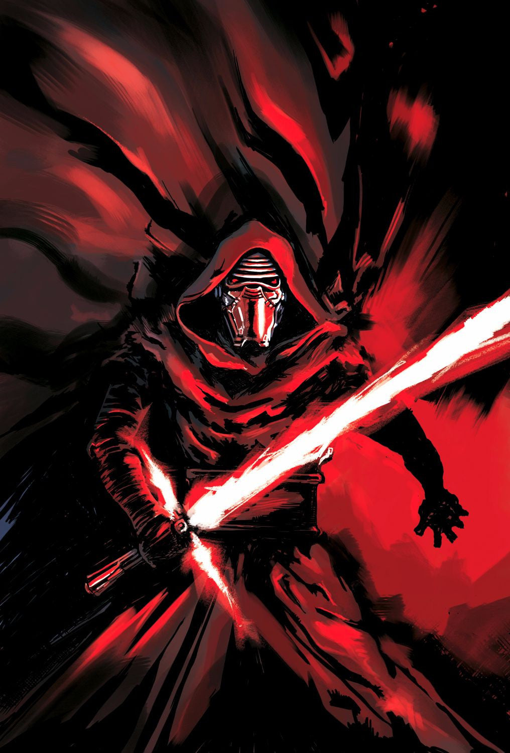 Painting - Kylo Ren - Star Wars The Force Awakens - Hollywood