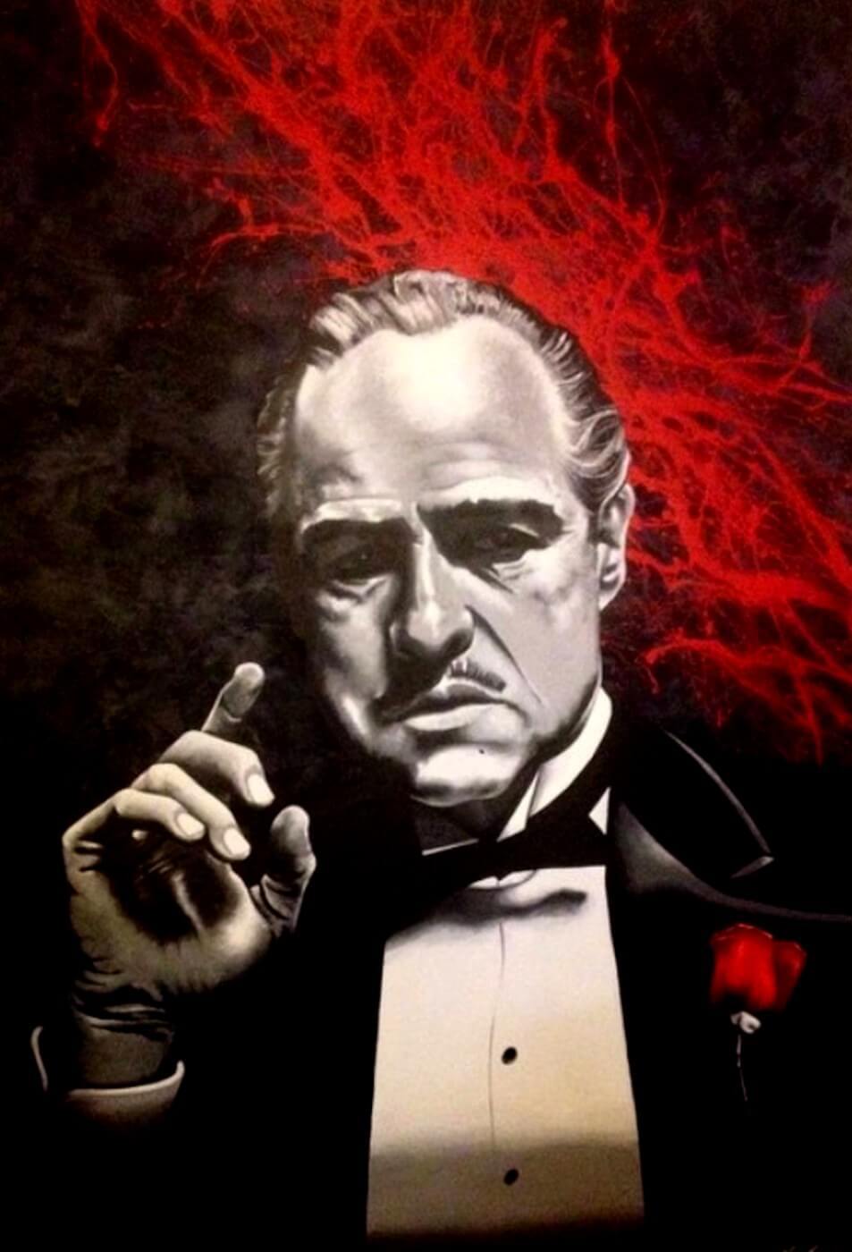 Painting - Marlon Brando - Godfather - Hollywood Collection