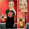 Painting - Girl With Jameson Whiskey - Bar Art - Canvas Prints