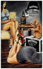 Painting - Jack Daniels Ladies With Cat - Bar Art - Framed Prints