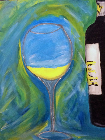 Painting - Still Life With Wine - Bar Art by Deepak Tomar
