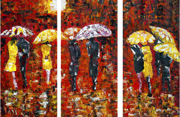 Painting - Umbrellas by Christopher Noel - Art Panels