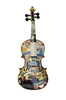 Painting Of A Violin Thats Been Places - Life Size Posters