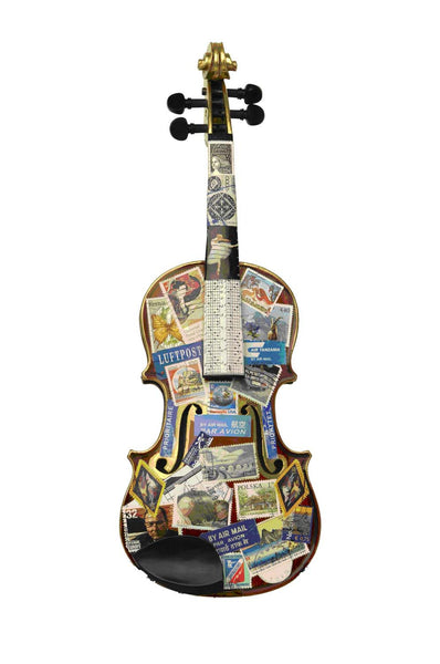Painting Of A Violin Thats Been Places - Art Prints