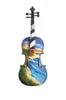Painting Of A Violin Thats Thinks It Is A Lighthouse - Posters