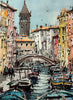 Painting Of Gondolas Along The Grand Canal In Venice - Canvas Prints