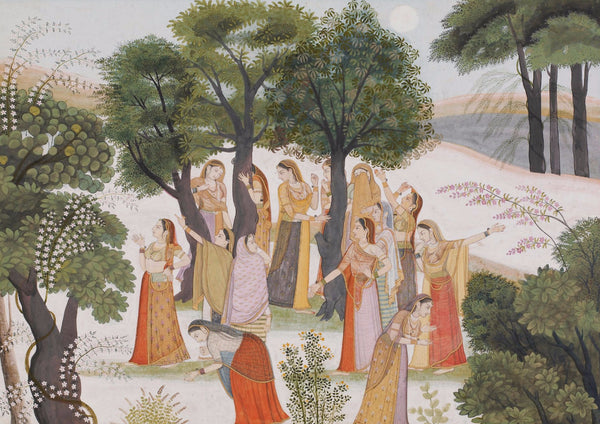Painting of Krishna in Bhagavat Purana - Large Art Prints