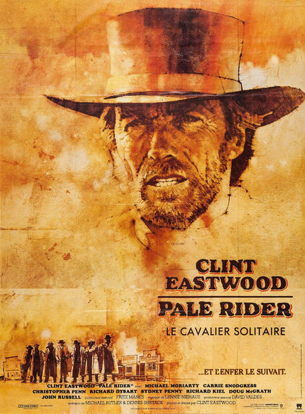 Pale Rider - Clint Eastwood -  Hollywood Classic Western Movie Vintage Poster - Life Size Posters