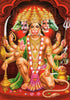 Panch Mukhi Hanuman (Five Headed Hanuman) - Ramayan Art Painting - Framed Prints