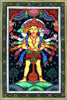 Panchmukhi Dasbhujadari Hanuman (Five-headed Ten-handed Hanuman) - Indian Miniature Pattachitra Painting - Life Size Posters