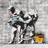 Pandemonium - Banksy - Graffiti Street Pop Art Painting Poster - Framed Prints