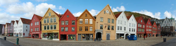 Panorama Bryggen Bergen Norway - Life Size Posters