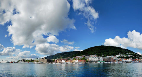 Panoramic Bryggen Bergen Norway - Posters by Tallenge Store