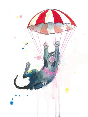Parachute Cat - Posters by Joel Jerry