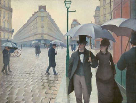 Paris Street in Rainy Weather - Large Art Prints by Gustave Caillebotte