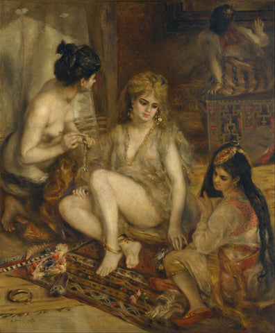 Parisian Women In Algerian Costume - Posters by Pierre-Auguste Renoir