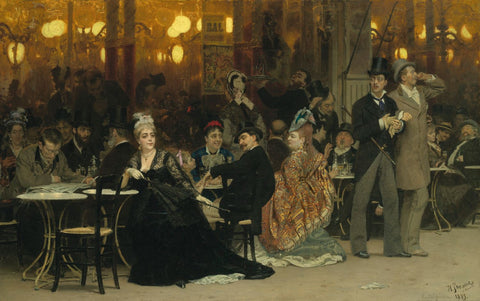 Parisian Cafe - Life Size Posters by Ilya Repin