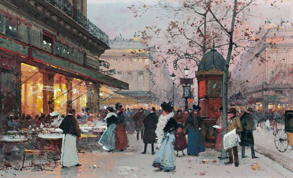 Parisian cafe (Café parisien) - Jean Béraud Painting - Art Prints