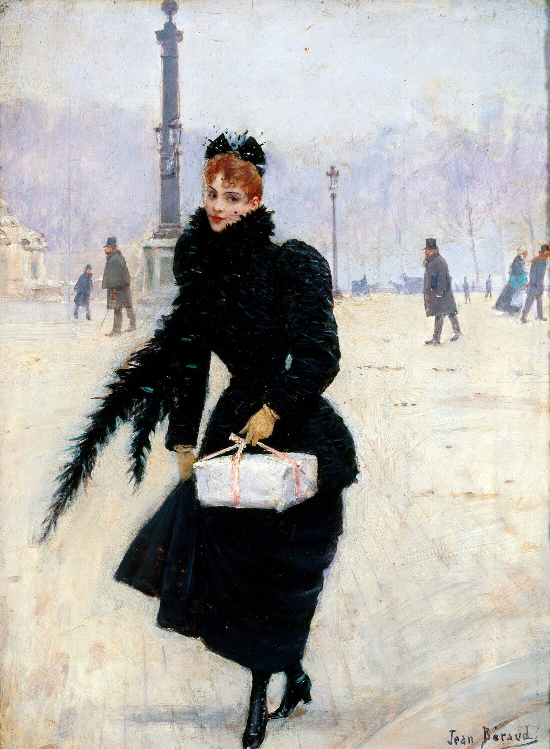 Jean Beraud、Scene de Bistro、希少画集より、新品額装付 File:Jean Béraud, Parisian Street Scene.jpg - Wikimedia Commons