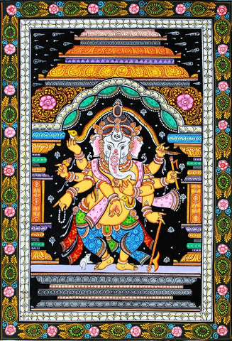 Pattachitra Lord Ganesh Painting by Shoba Shetty