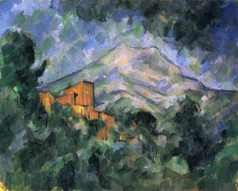 Montagne Sainte-Victoire And The Black Chateau - Life Size Posters by Paul Cezanne