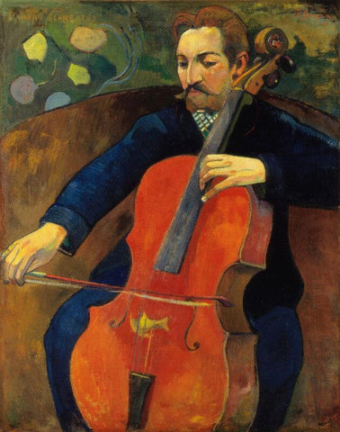 Le Violoncelliste - Large Art Prints by Paul Gauguin