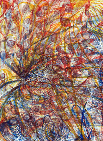 Peacock - Contemporary Abstract Art Painting by Shiya