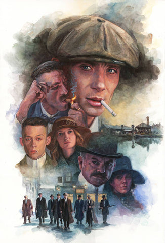 Peaky Blinders - Netflix TV Show - Illustrated Fan Art Poster - Life Size Posters by Vendy