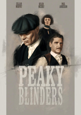 Peaky Blinders - Netflix TV Show - Illustrated Poster - Canvas Prints by Vendy