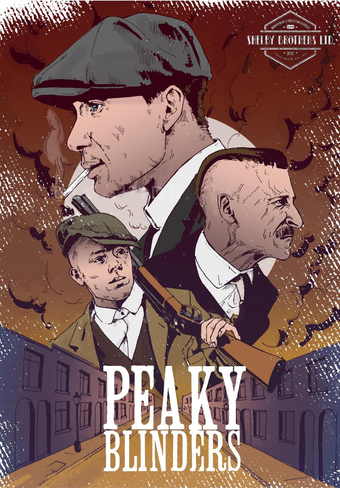Peaky Blinders Shelby Brothers Ltd Netflix TV Show Fan Art Poster Art Prints