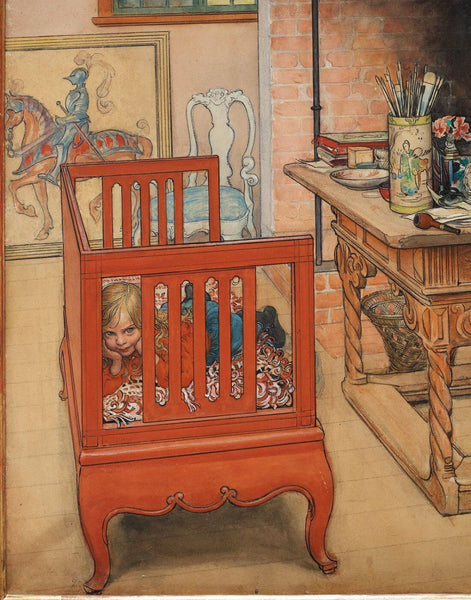 Peek a Boo (Titt-Ut) - Carl Larsson - Water Colour Impressionist Art Painting - Canvas Prints