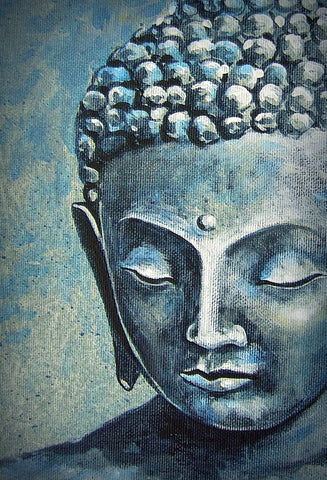 Pensive Buddha Art Painting by Tallenge