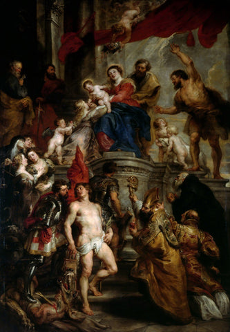 Madonna Enthroned with Child and Saints - Large Art Prints by Peter Paul Rubens